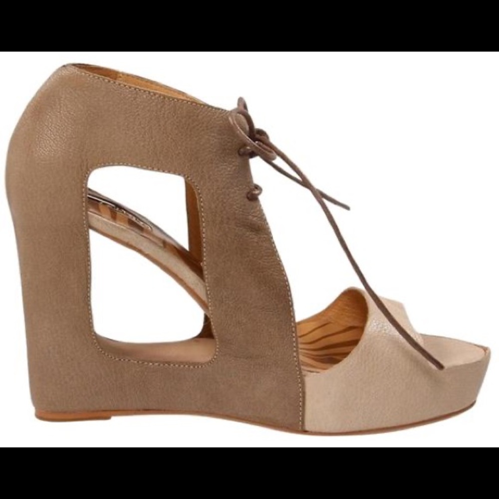 MATIKO wedge cut out heels